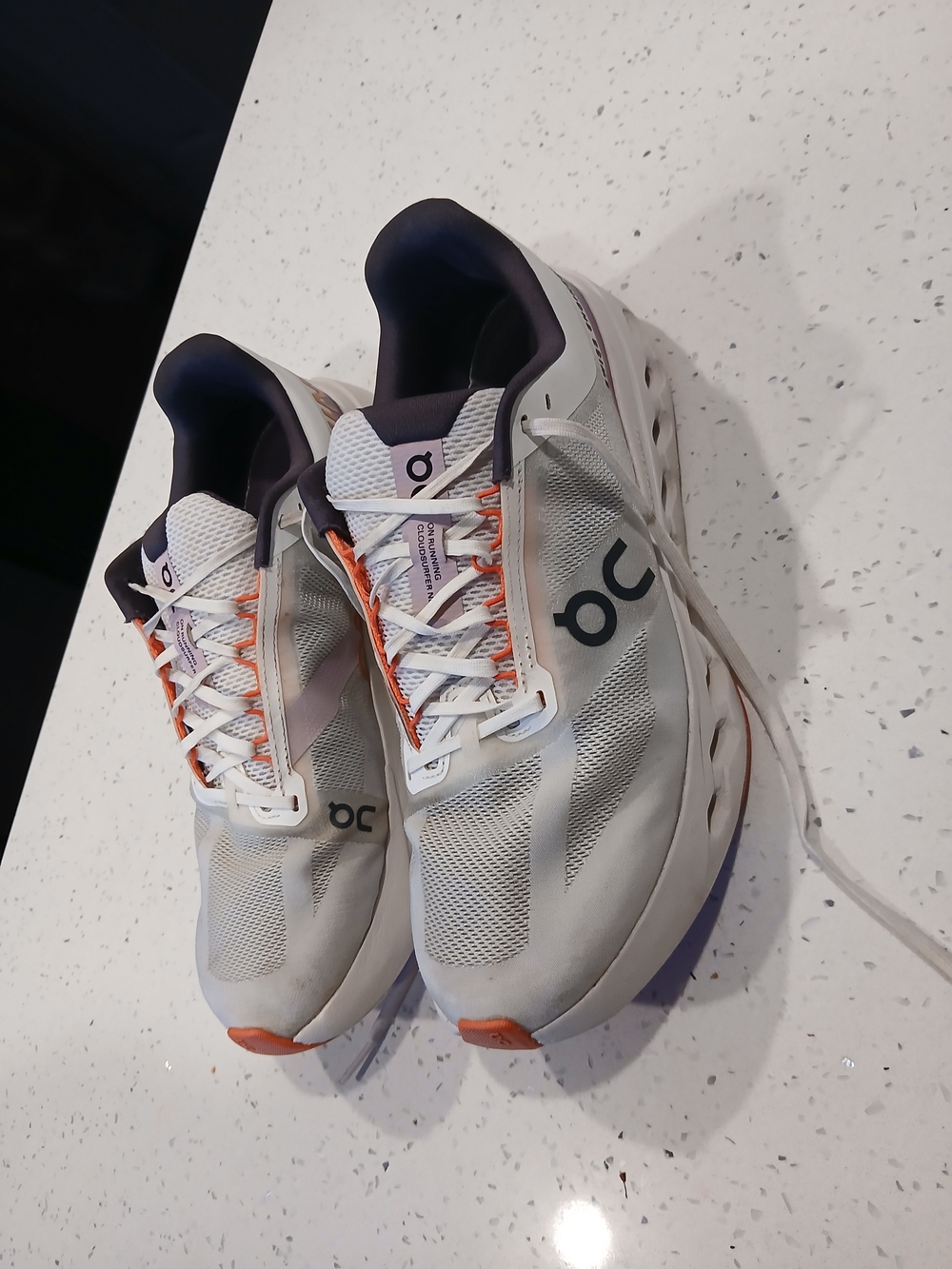 Size 10.5 - ON Cloudsurfer White Flame